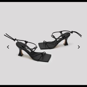 BRAND NEW MIISTA COCO BLACK NAPPA LEATHER SANDALS